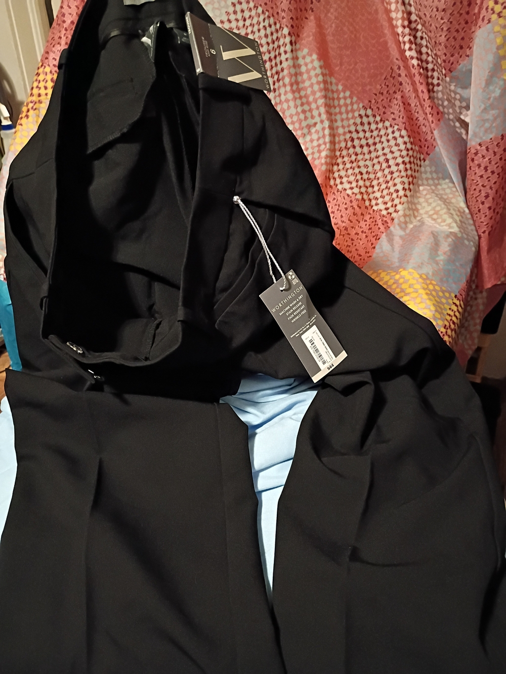 Classic Black Womens Trousers - Brand Not Visible - Tailored Straight Leg